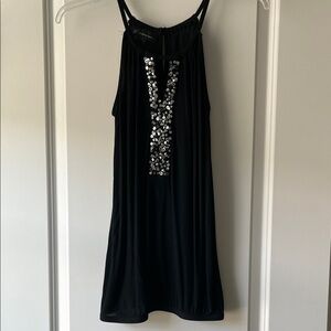 INC International Concepts Black Sequin Tank Top